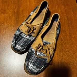 Plaid Sperry Boat Shoes 8